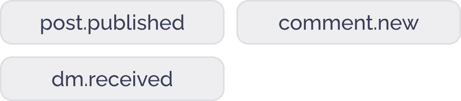 Webhook event chips