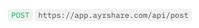 Ayrshare Post API Call